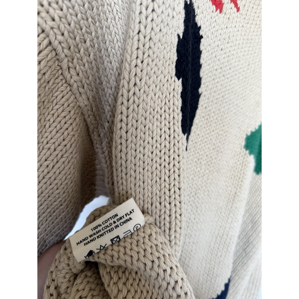 Slow Love Feel Good Hand Knit Jumpers Sweater Size M/L Beige - Picture 9 of 9